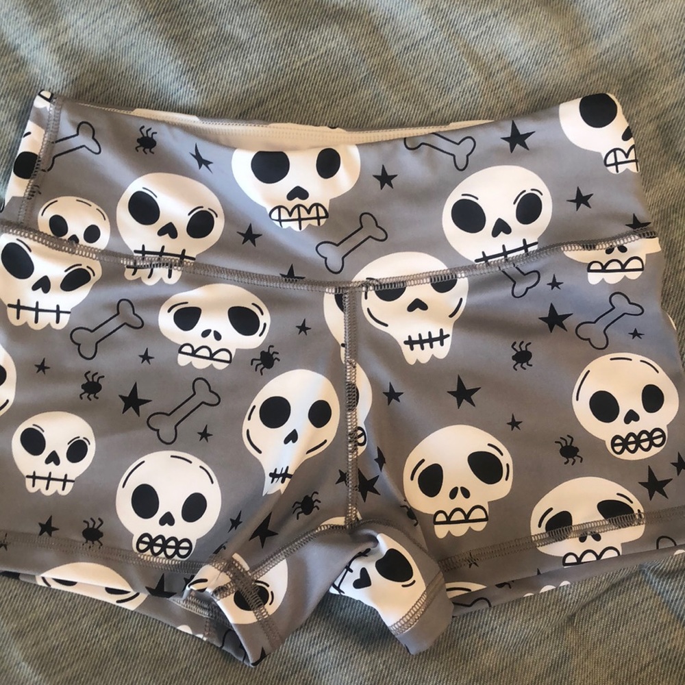 Skull and Spider Athletic Shorts - Barbella Box